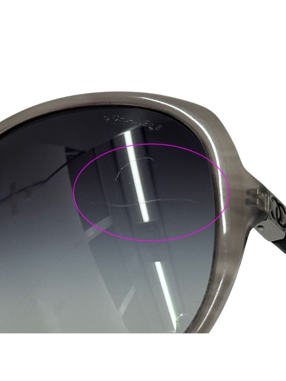 Chanel Sunglasses CC Logo Quilted Gray Black Eyewear - Picture 11 of 15